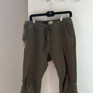 Men’s Large Taylor Stitch Green Waffle Jogger Pants
